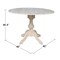 International Concepts Round 42 in Rd Dual Drop Leaf Pedestal Table, 30.3 inH, Unfinished, Ready to Finish, 42 in W, 42 in L K-42DPT-11B - alternate 8